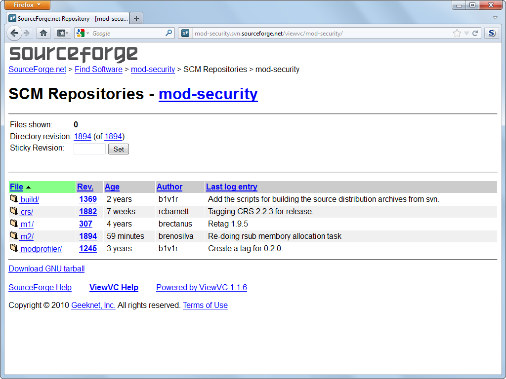 ModSecurity repository root